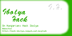 ibolya hack business card